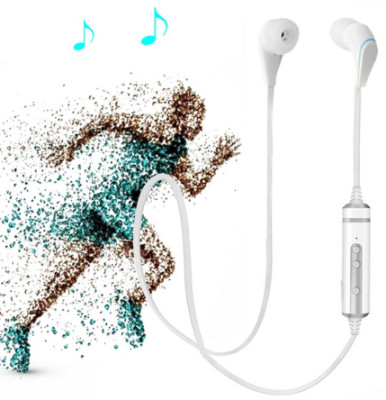 Слушалки Слушалки безжични Стерео слушалки безжични хендсфрийн Bluetooth 4.0 за спорт бели